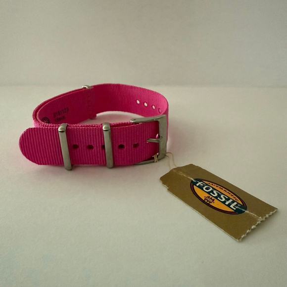 Fossil Accessories - Fossil Watch Strap Pink Silver 18mm New NWT